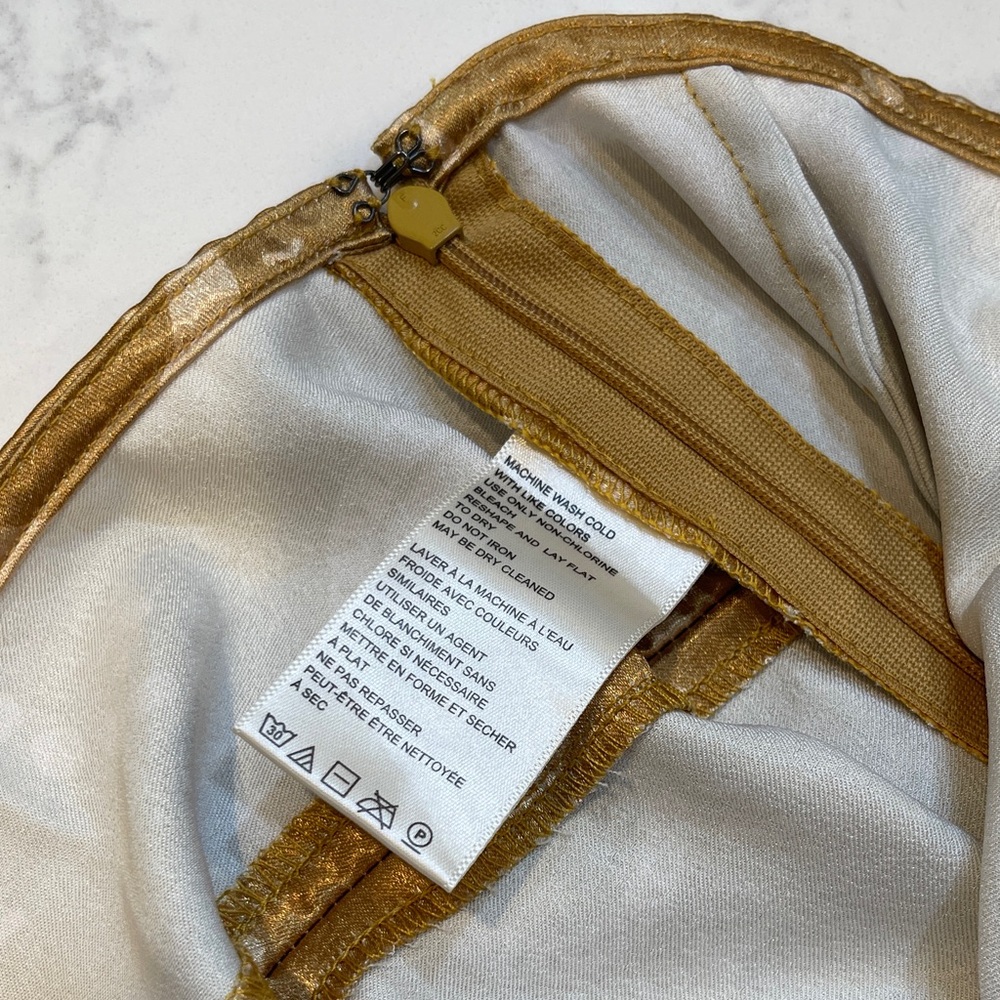 Free People Gold Celestial Skirt Size 8 - Picture 9 of 9